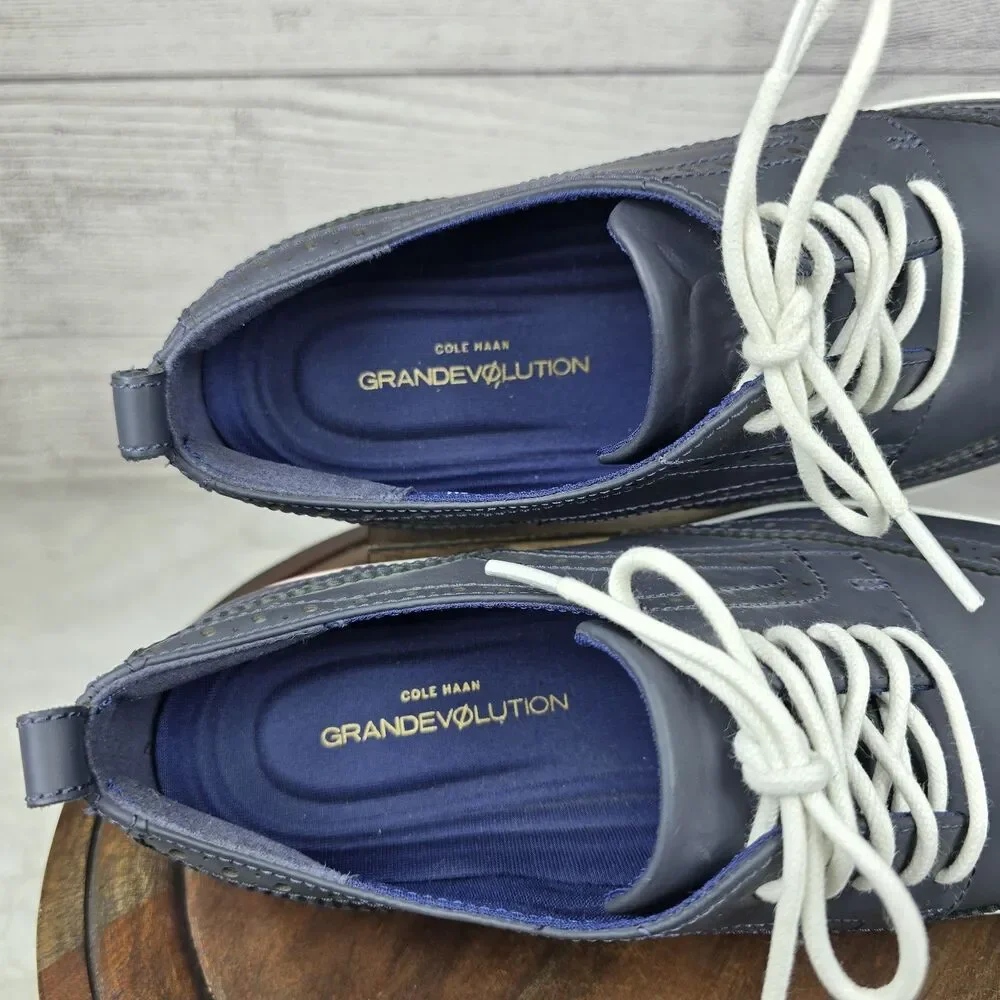 Cole Haan Grand Evolution Mens 8M Sneakers Blue Wingtip Oxford Shoes C26318